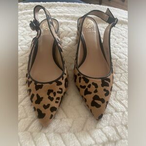 Vince Camuto Women's Steffien
Genuine Calf Hair Slingback Pump, brown. Size 7